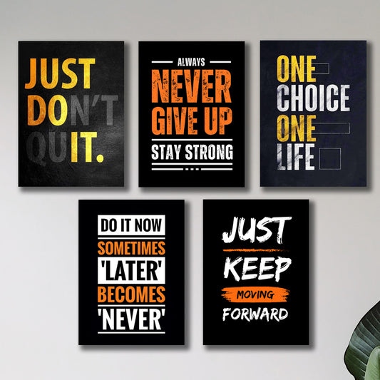 Set Of 5 Motivational Sticky Art