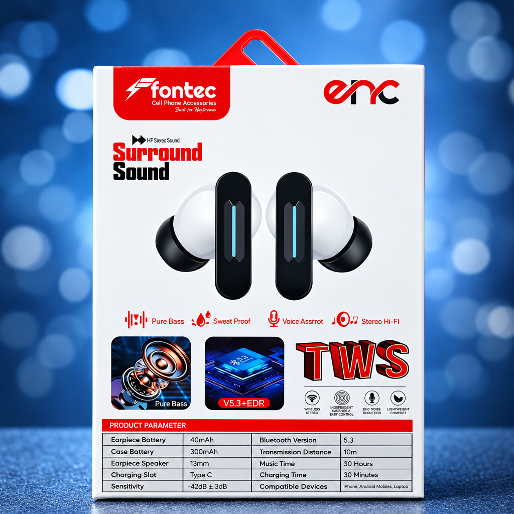 Emporium Bazaar Fontec Arena Type-C Gaming Earphones – HiFi Surround Sound Gaming Handsfree Pakistan