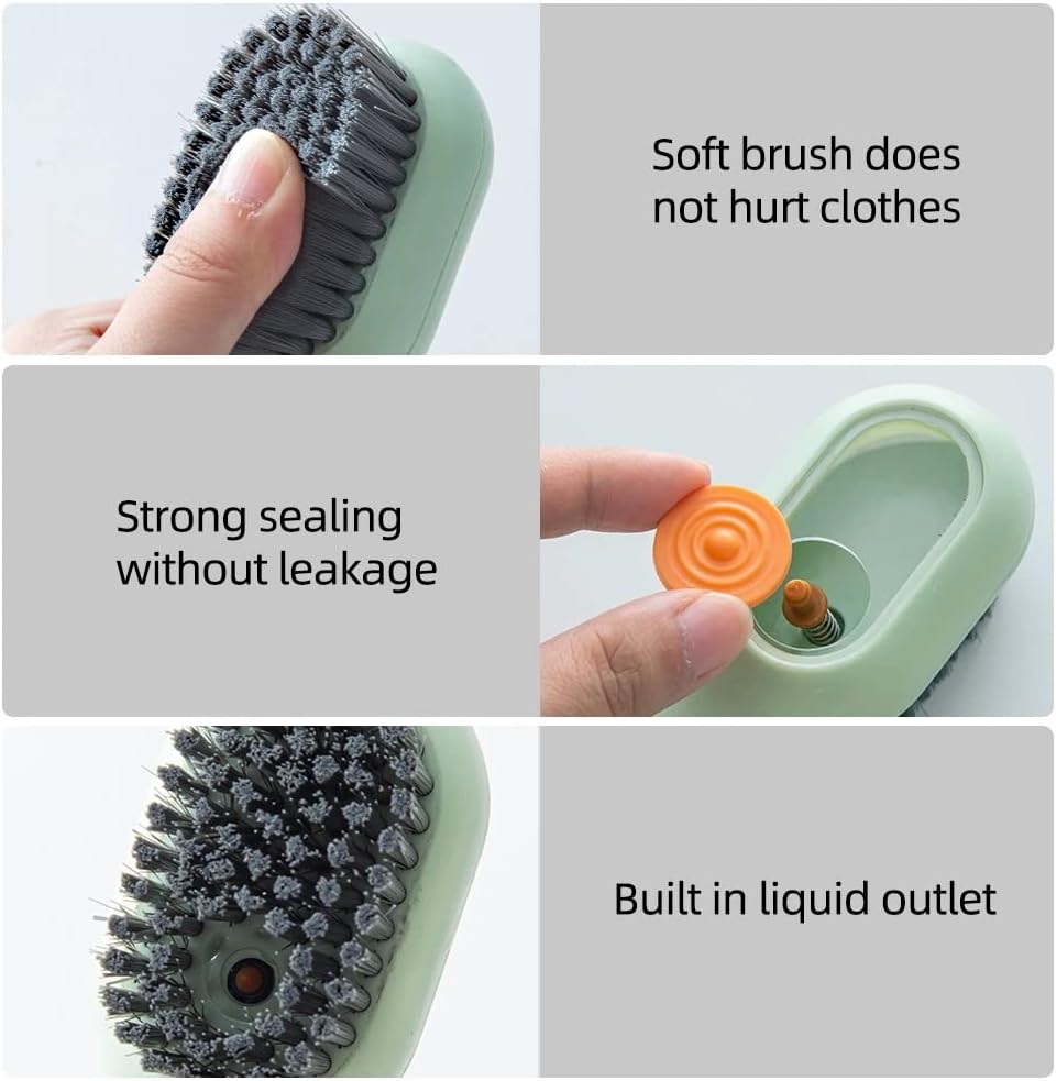 Liquid Dispenser Cleaning Brush for Shoes & Clothes
