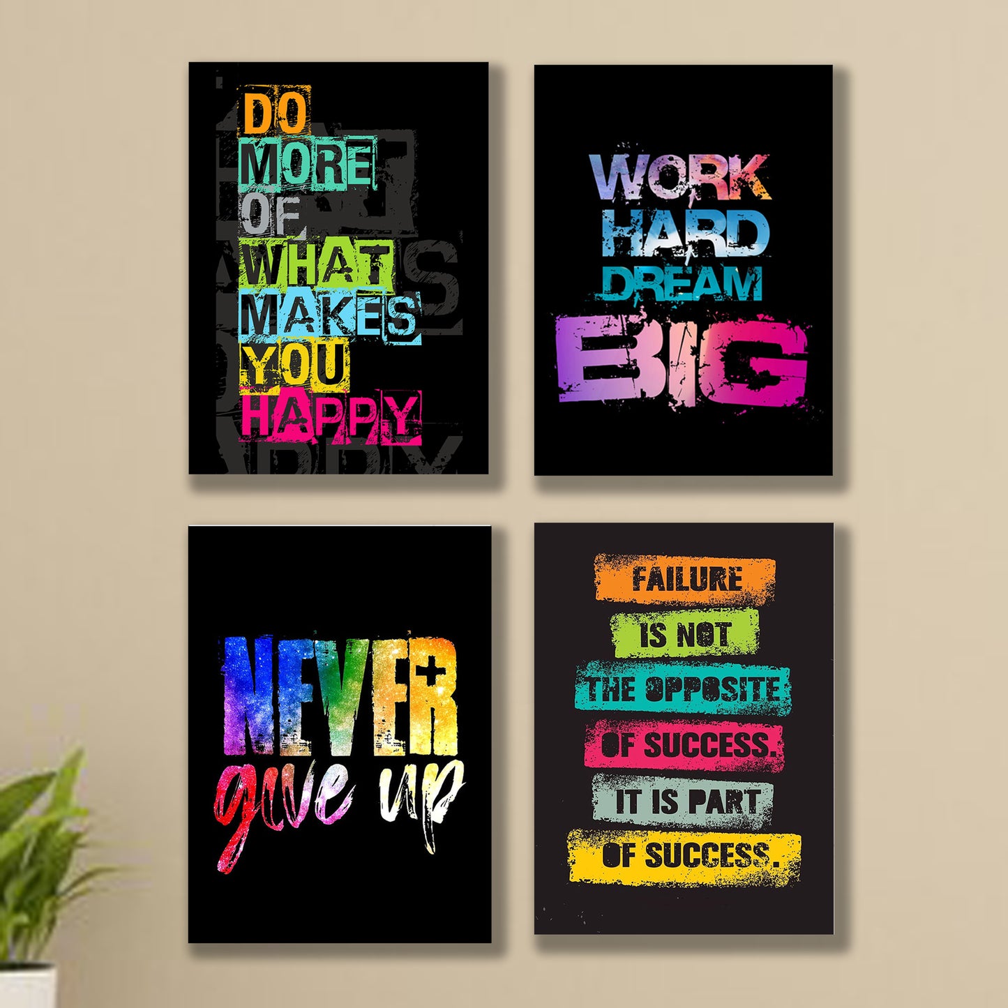 Set Of 4 Motivational Art