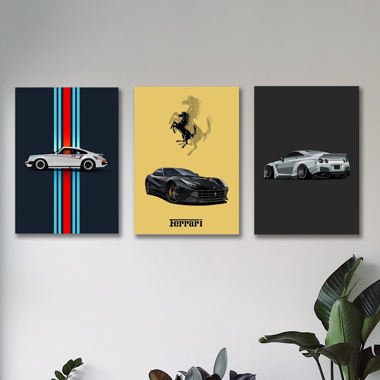 Sports Car Wooden Wall Art