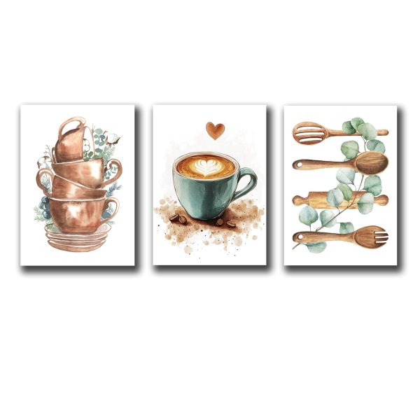 Set Of 3 Kitchen Wall Art