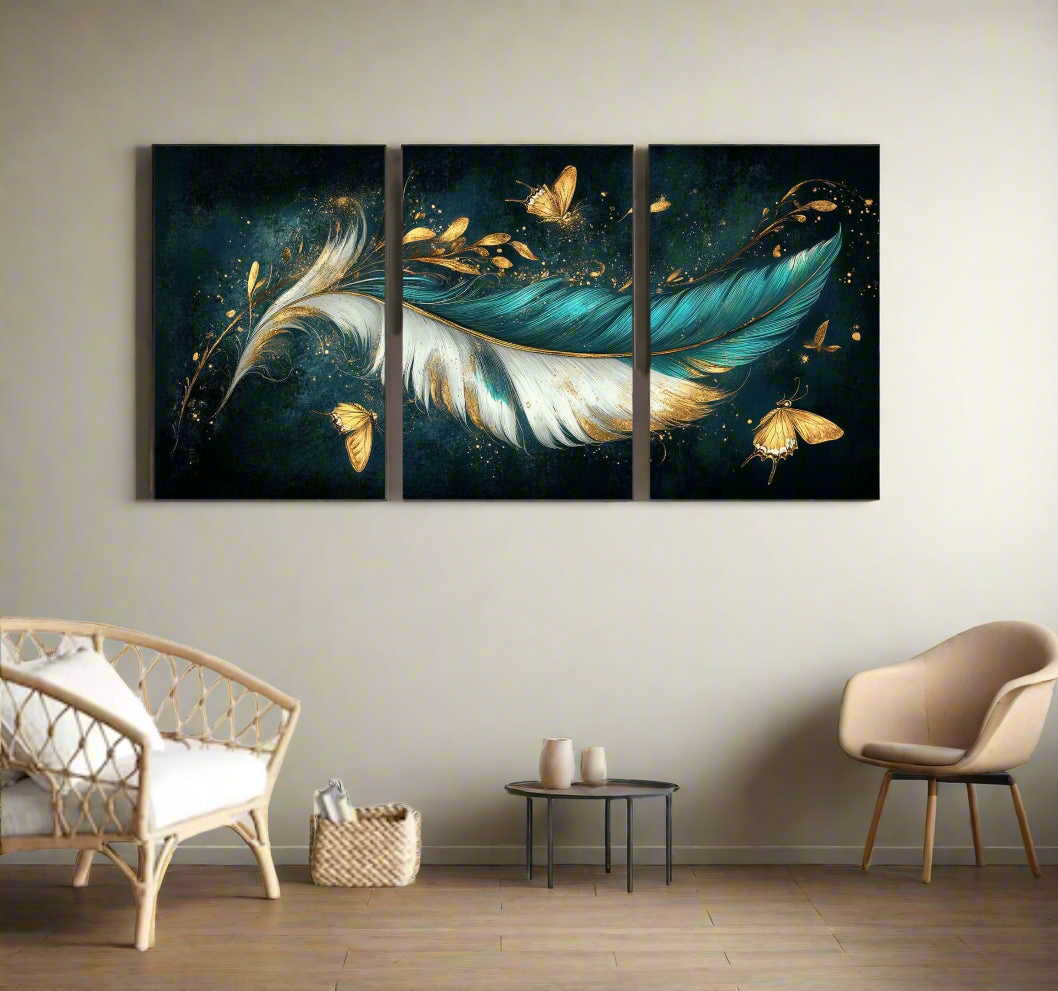 Set of 3 Leaf Art