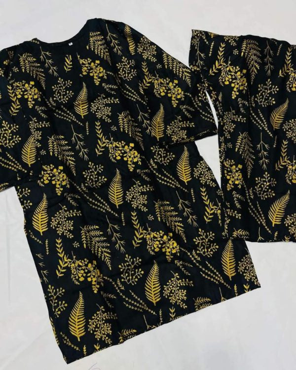 2 Pcs Stitched Petal Print