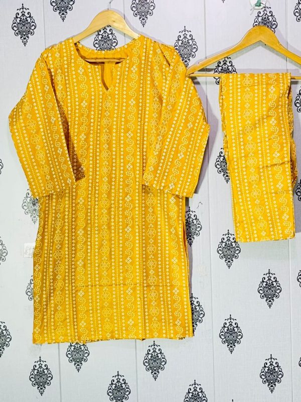2 Pcs Stitched Chunri Print