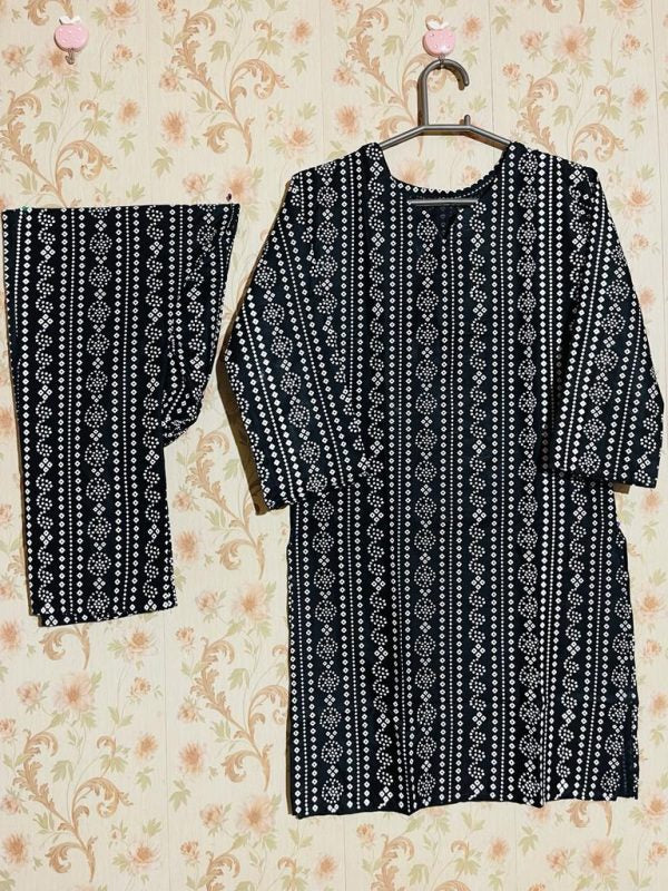 2 Pcs Stitched Chunri Print