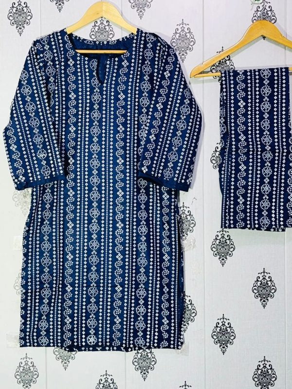2 Pcs Stitched Chunri Print
