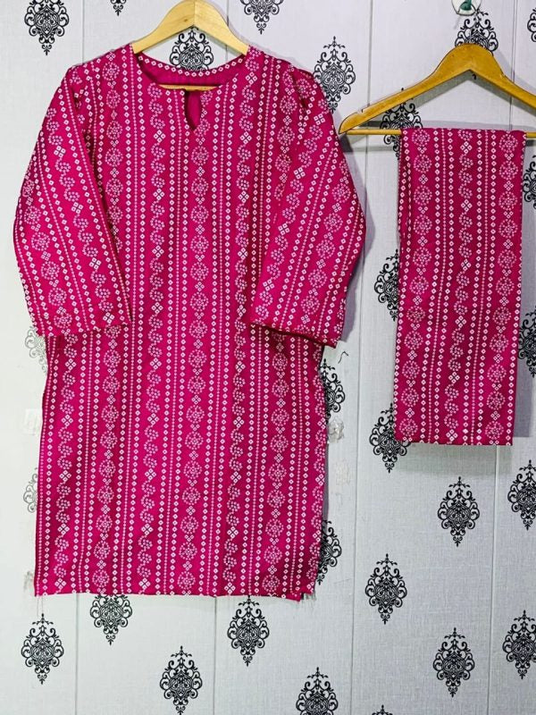 2 Pcs Stitched Chunri Print