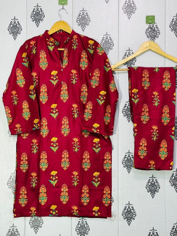 Flower Print Stitched