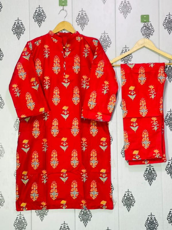Flower Print Stitched