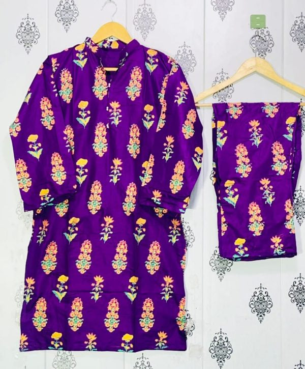 Flower Print Stitched