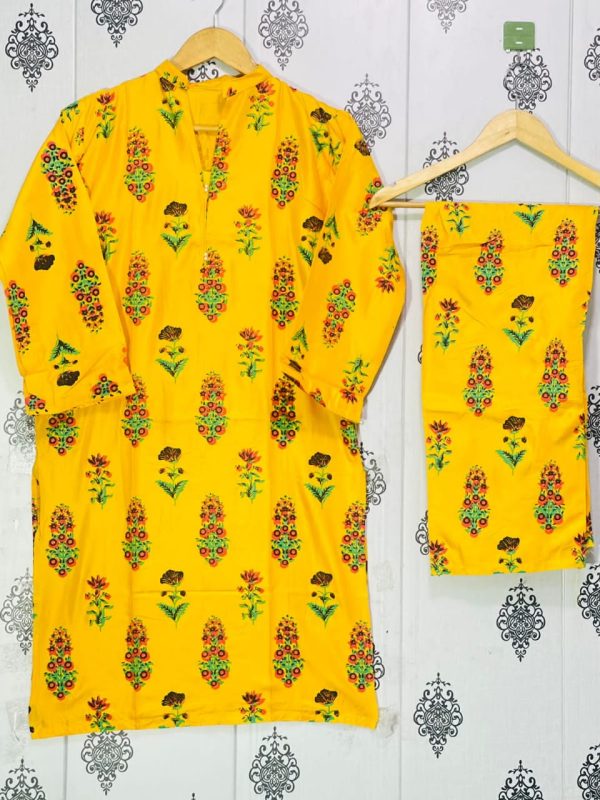 Flower Print Stitched