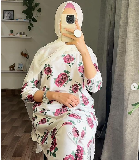 2 Pcs Stitched Gulab Print