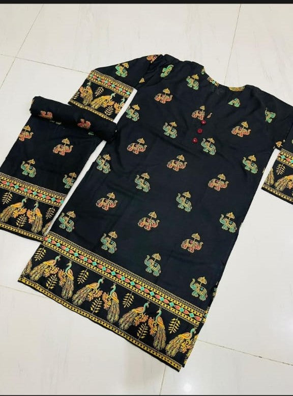 Elephant Print Stitched
