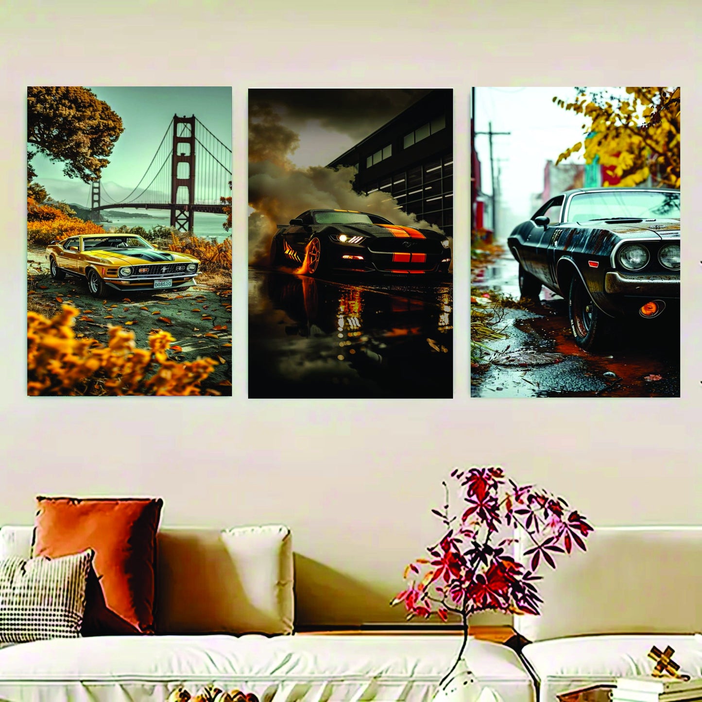 Set of 3 Luxury Car Art