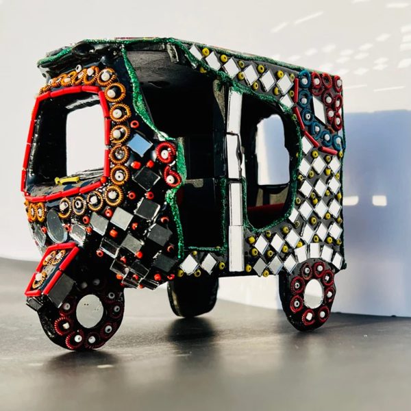 Rikshaw Art Glass Work Art Antique