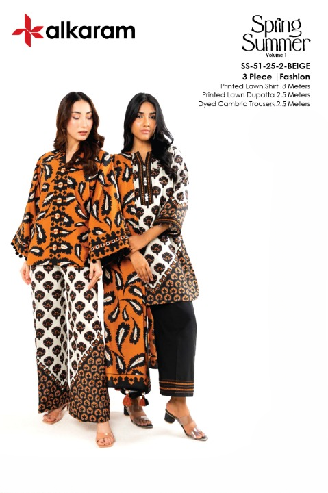 Alkaram Lawn | Unstitched 3 Pcs