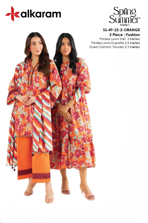 Alkaram Lawn | Unstitched 3 Pcs