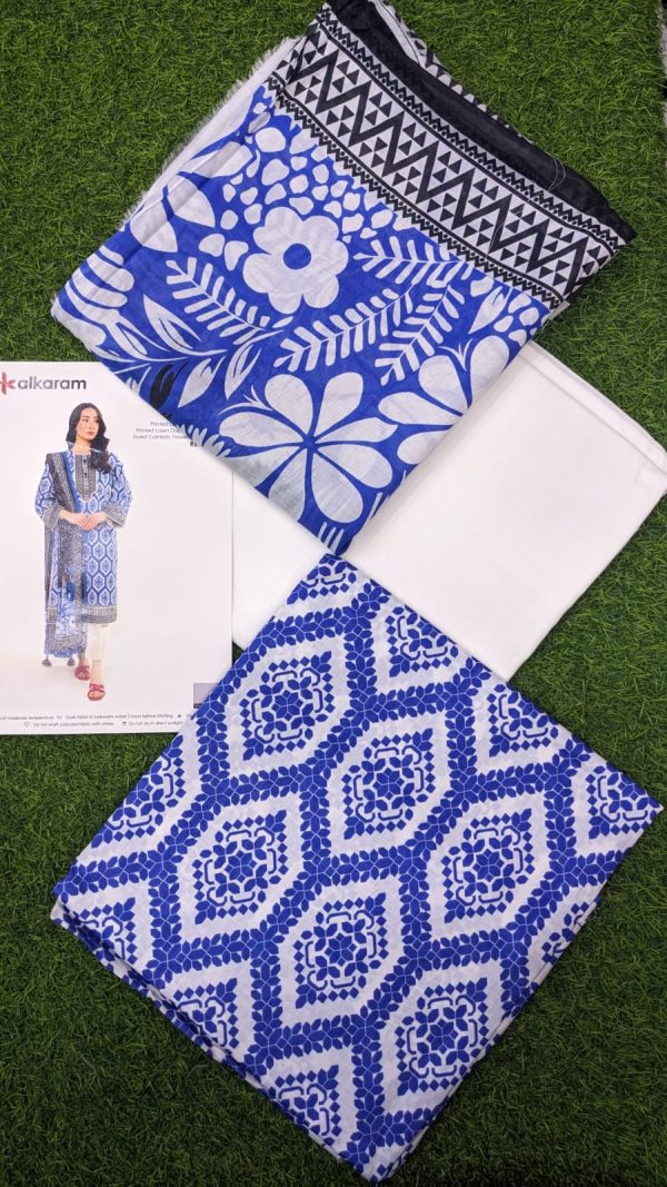 Alkaram Lawn | Unstitched 3 Pcs