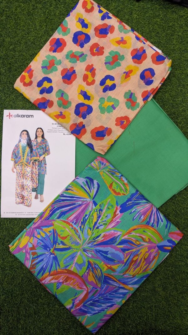 Alkaram Lawn | Unstitched 3 Pcs