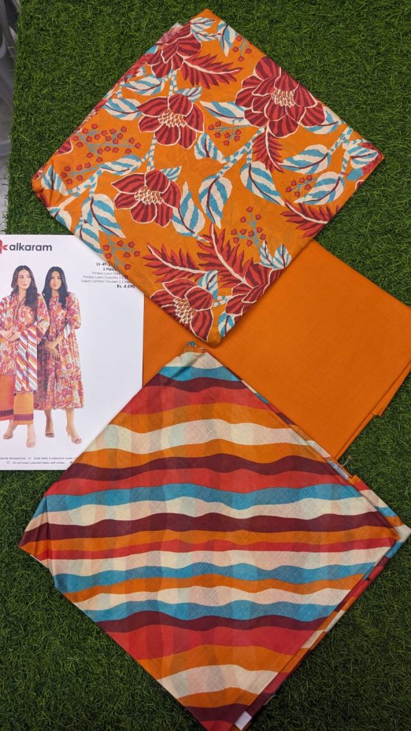Alkaram Lawn | Unstitched 3 Pcs