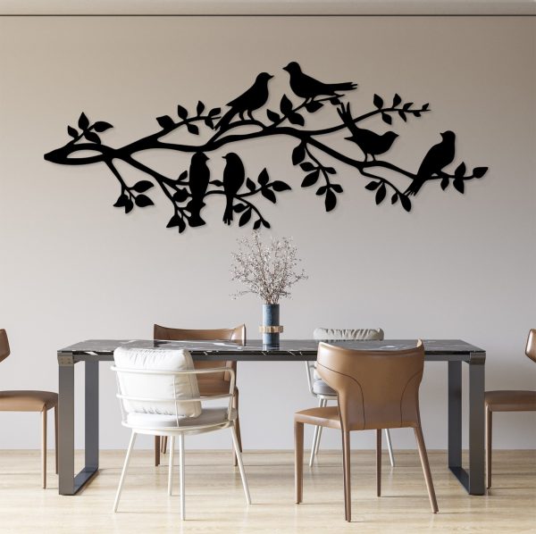 Birds On Branch Wooden Wall Decor