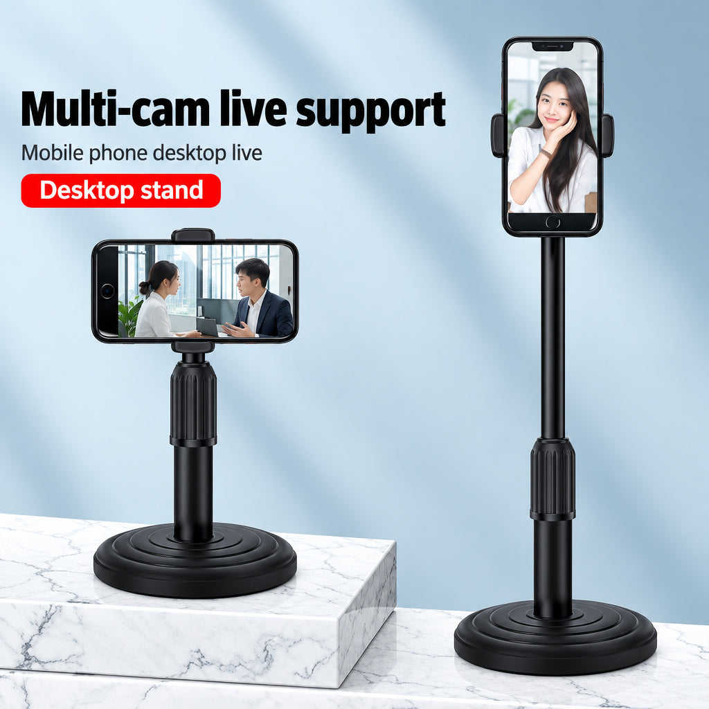 Emporium Bazaar Mobile Stand with Microphone – Height Adjustable Desktop Live Streaming Stand Pakistan