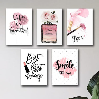 Set Of 5 Girls Room Art