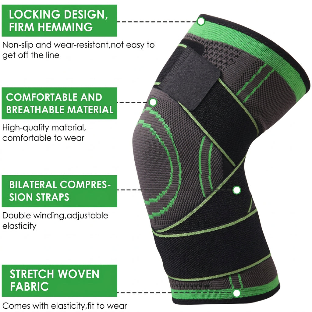 Emporium Bazaar Adjustable Knee Sleeve – Cross-Wrap Strap Fitting Demonstration | Pakistan
