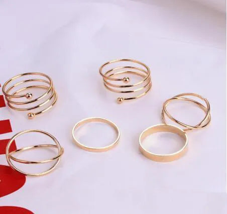 Knuckle 6 Pcs Rings