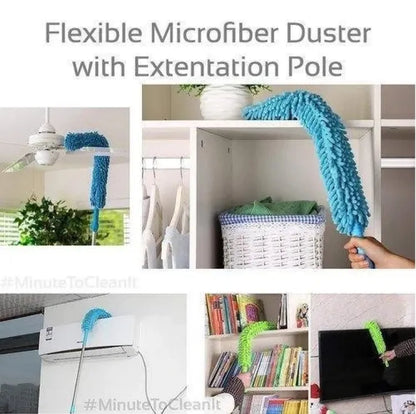 Flexible Microfiber Duster with Telescopic Stainless Steel Handle
