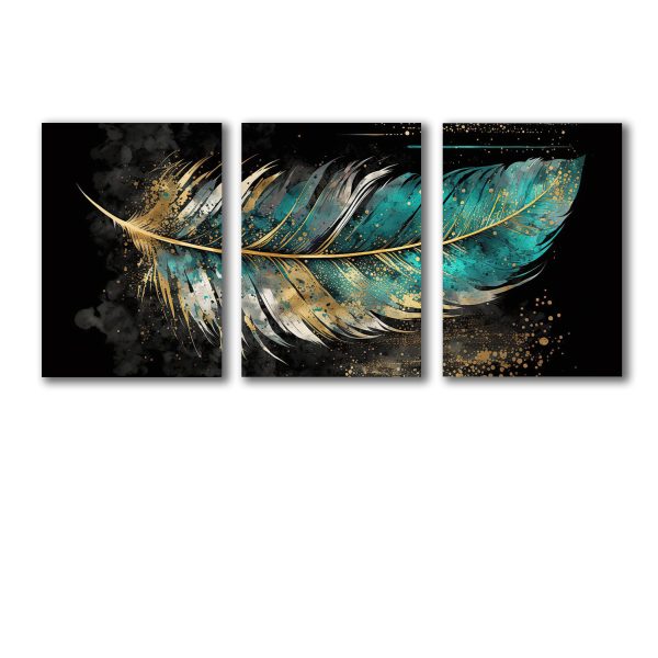 Set Of 3 Leaf Art Wooden Art