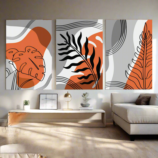 Set of 3 Digital Flower Art