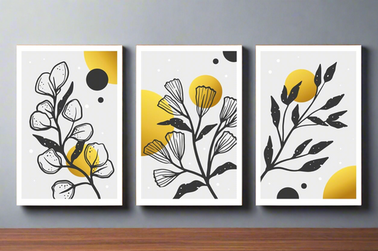 Set of 3 Digital Flower Frame