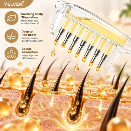 Emporium Bazaar Hair Oil Applicator Comb – Seven Oil-Dispensing Teeth Close-Up | Pakistan