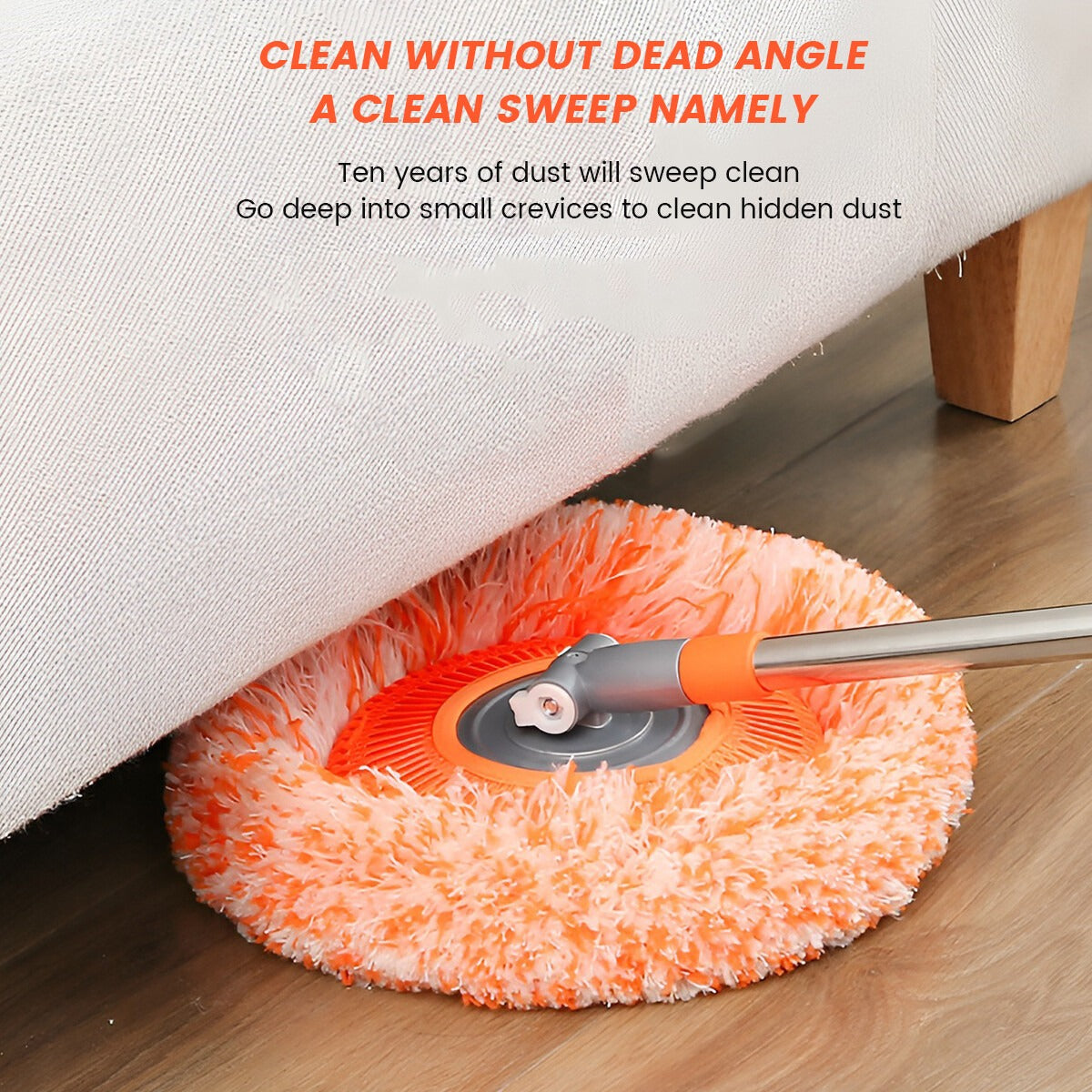 360° Rotating Microfiber Mop with Extendable Handle