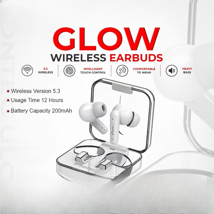 Fontec Glow Earbuds With Heavy Bass & Intelligent Touch Control