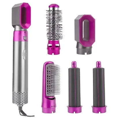 5 in 1 Hair Styler Brush – Hair Dryer, Curler, Straightener & Volumizer