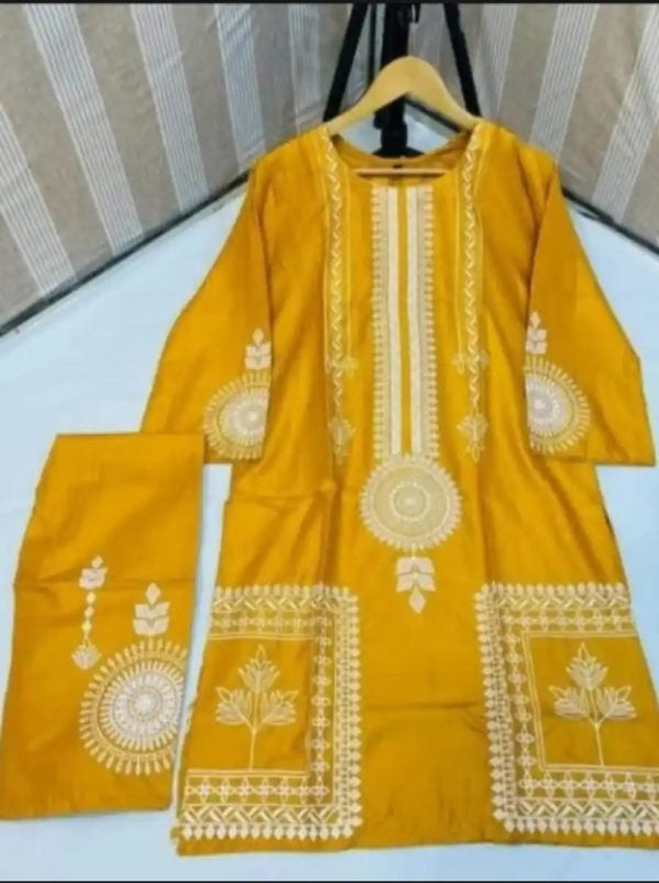 2 Pcs Stitched Saphire Print