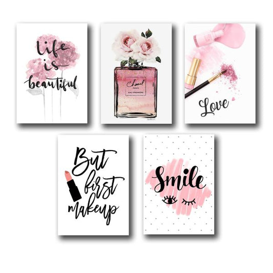 Set Of 5 Girls Room Art