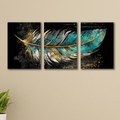Set Of 3 Leaf Art Wooden Art
