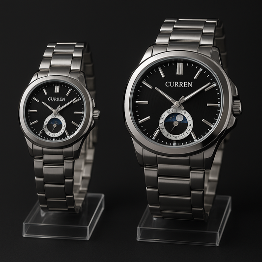 Curren Stainless Steel Couple Watch Set