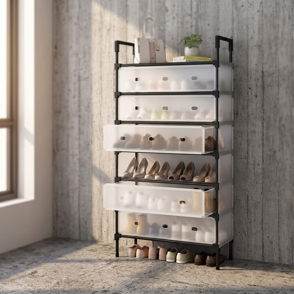 Emporium Bazaar Dustproof Shoe Rack Organizer – Covered Jooti Rack Price Pakistan