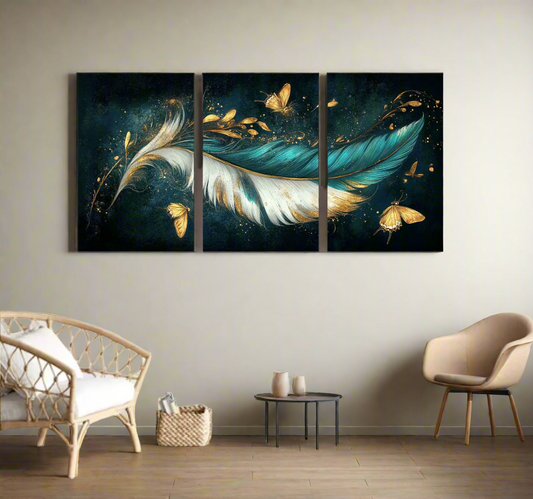 Set of 3 Leaf Art