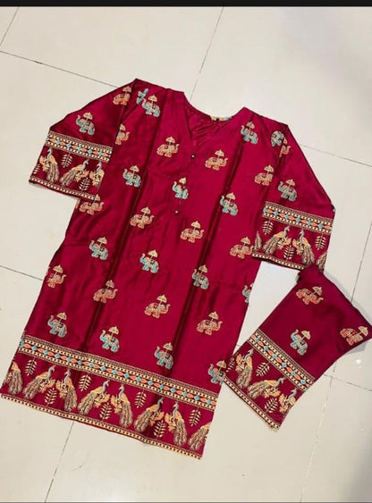 Elephant Print Stitched