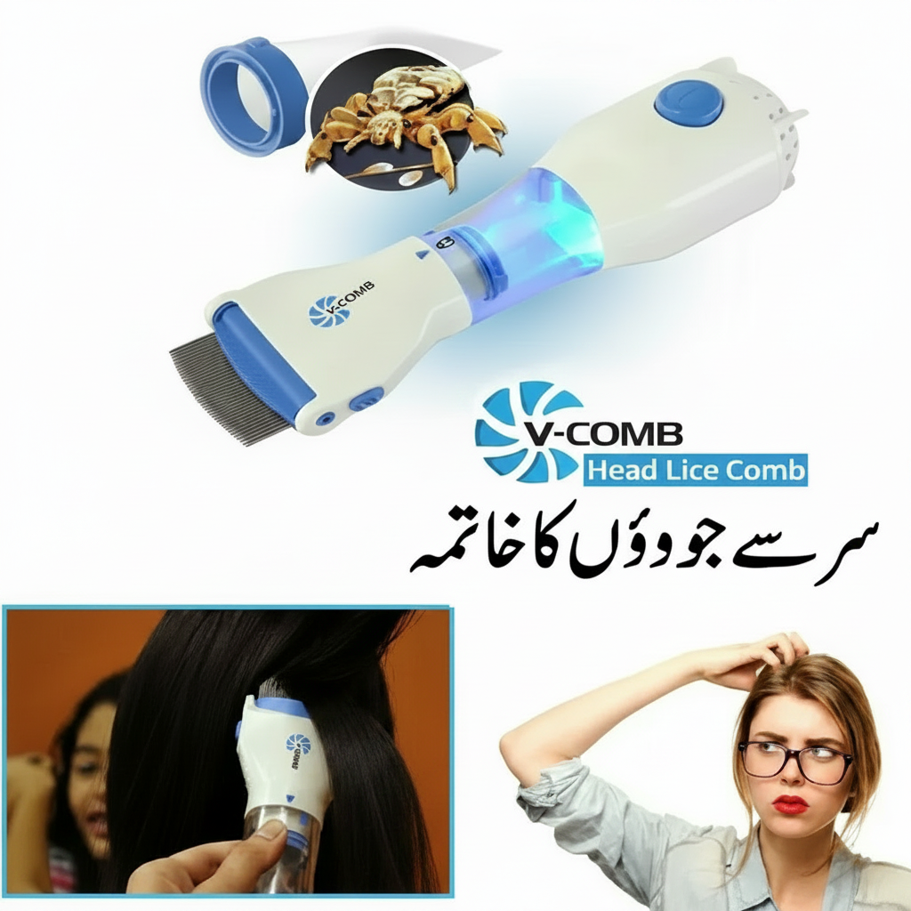 Emporium Bazaar V-Comb Anti Lice Machine – Chemical-Free Electric Juen Remover | Pakistan