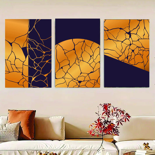 Set of 3 Abstract Sun Art