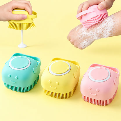 Emporium Bazaar Soft Silicone Bath Brush – Body Scrubber with Soap Dispenser Nhaane Wala Brush Pakistan