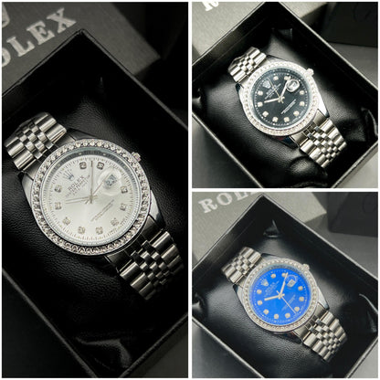Rolex Stylish Stone Watch