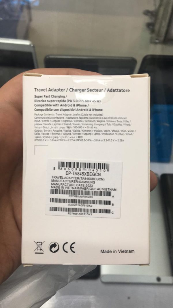 Original Samsung 45w Super Fast Charger Type C